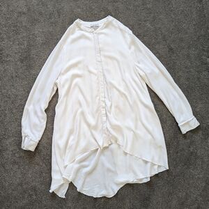 Riva off-white tunic blouse women's Large